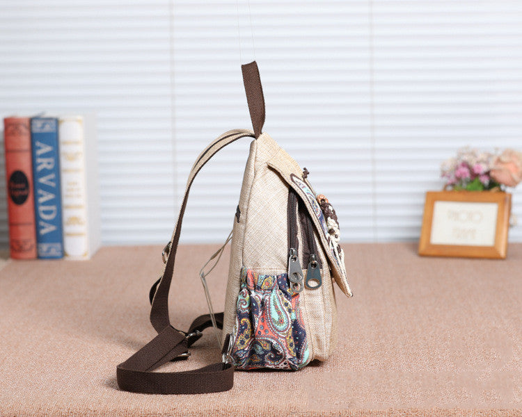 Boho Hemp Mini Backpack