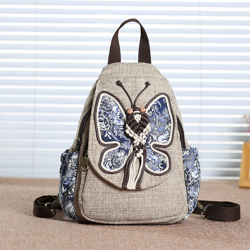 Boho Hemp Mini Backpack