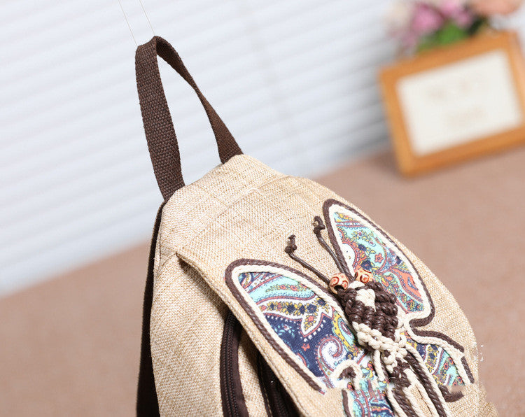 Boho Hemp Mini Backpack