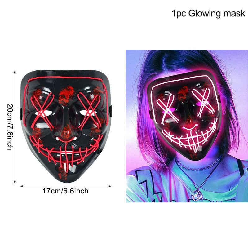 Spooky LED Halloween Mask