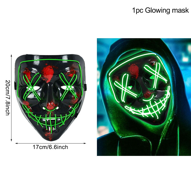 Spooky LED Halloween Mask