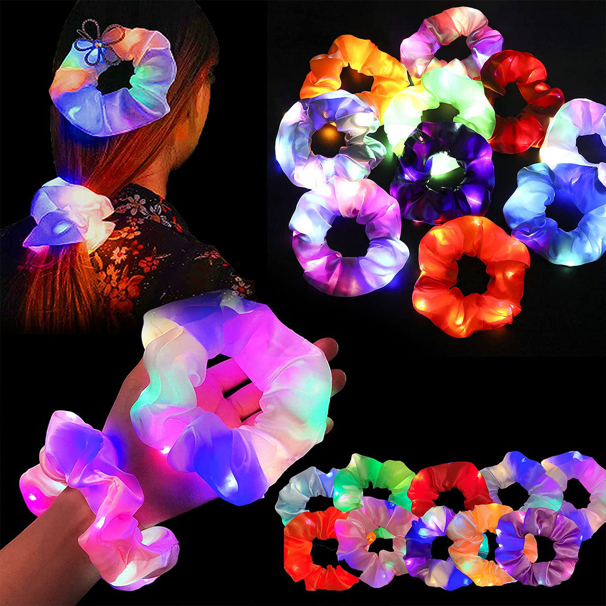 Light Up Hair Scrunchies