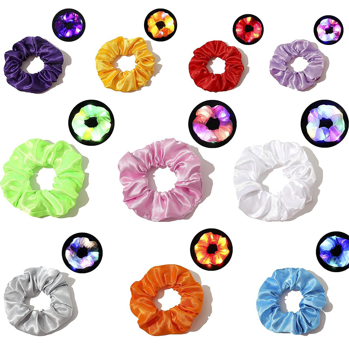 Light Up Hair Scrunchies