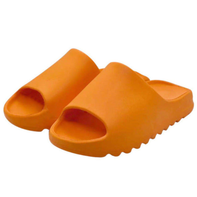 Orange foam slide sandal