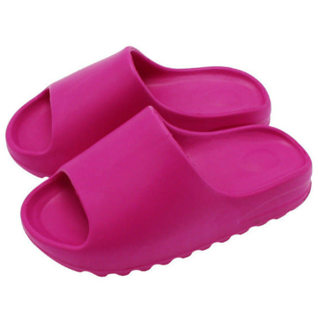 Hot pink foam slide sandal