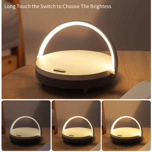 Multi-function Wireless Phone Charger, Adjustable Light, Bluetooth Speaker